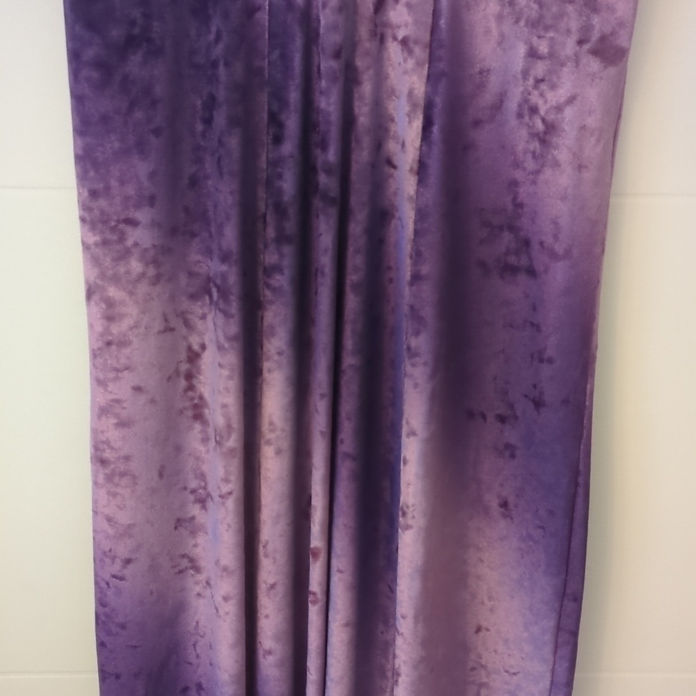 Free people purple velvet maxi dress neck embroidered boho style - Picture 9 of 11